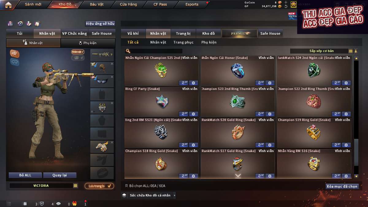 shop acc cf uy tin gia re